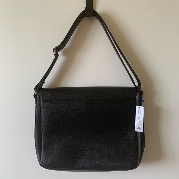 Call It Spring Faux Leather Black Laptop Bag NWT - Picture 2 of 8